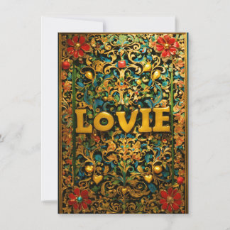 "Love in Every Word – Personalized Valentine’s Car Holiday Card