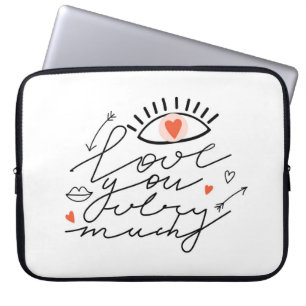 Love in Eyes: Vintage Romantic Beauty. Laptop Sleeve