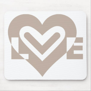 Love in Grey Mouse Pad