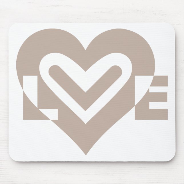 Love in Grey Mouse Pad (Front)