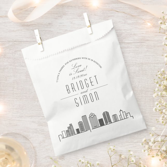 Love in Houston | Wedding Favour Bags (Clipped)