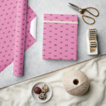 Love in Korean pink wrapping paper