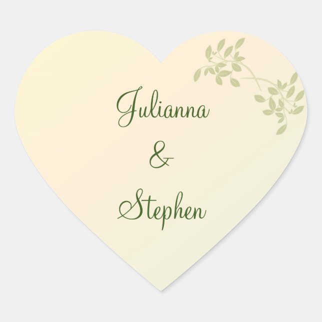 Love in Laurels Customized Heart Sticker (Front)