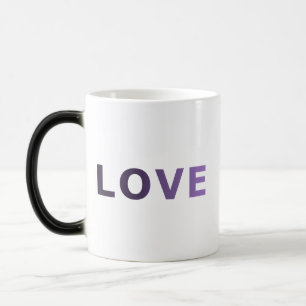 LOVE in Lavender Purple Pastel Color Ombre Magic Mug
