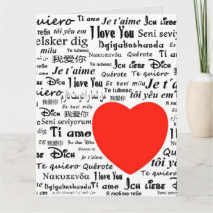 Love in many languages card