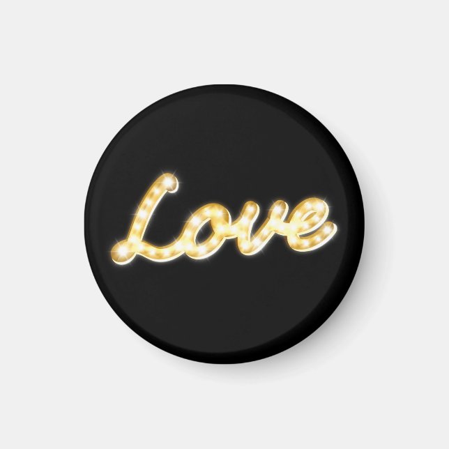 Love in Marquee Lights Magnet (Front)