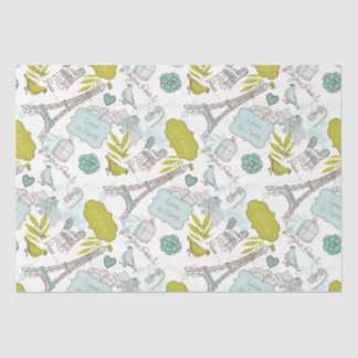 Love in Paris Pattern Tissue Paper