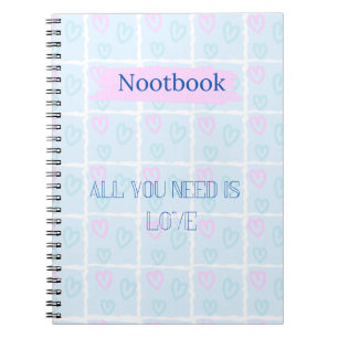 Love in pastel notebook