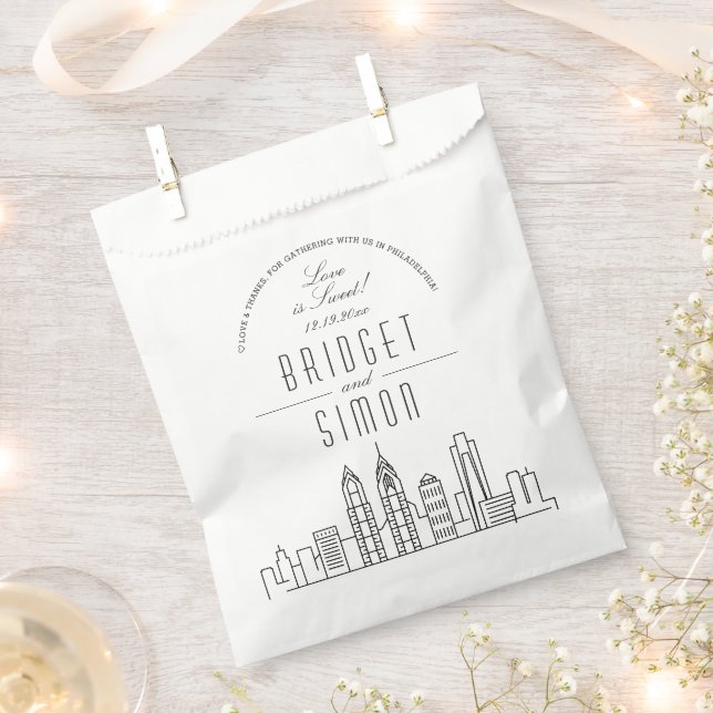 Love in Philadelphia | Wedding Favour Bags (Clipped)