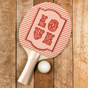 Love in Pink with Vintage Framing & Candy Striping Ping Pong Paddle