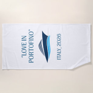 Love in Portofino Cruise Beach Towel - Italy 2026