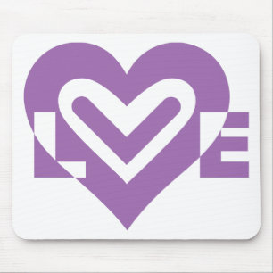 Love in Purple Mouse Pad