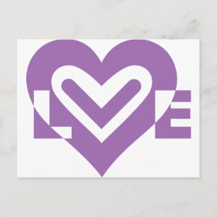 Love in Purple Postcard