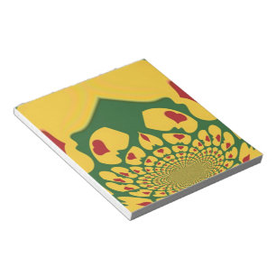 Love in Rasta Colours: Reggae Hearts Notepad