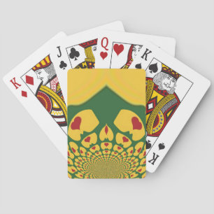 Love in Rasta Colours: Reggae Hearts Playing Cards