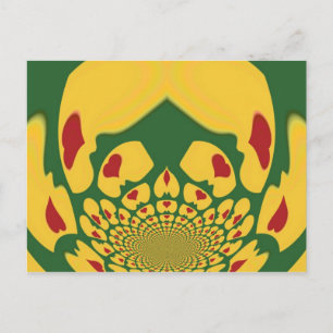 Love in Rasta Colours: Reggae Hearts Postcard