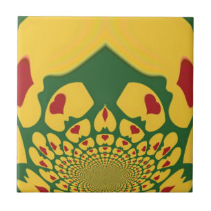 Love in Rasta Colours: Reggae Hearts Tile