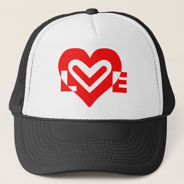 Love in Red Trucker Hat (Front)