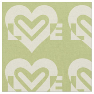 Love in Sage Green Fabric