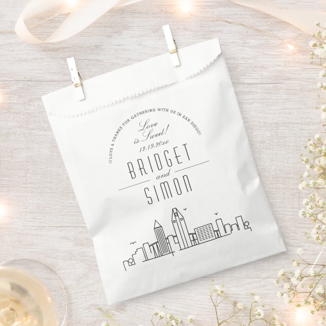 Love in San Diego | Wedding Favour Bags (Clipped)
