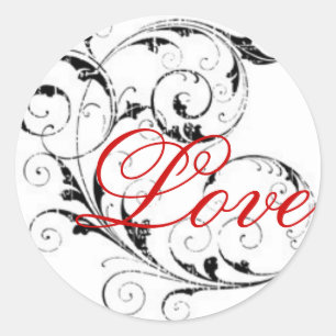 Love in Scroll Sticker