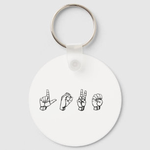 Love in Sign Language Keychain