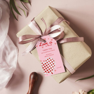 Love In The Air Valentine's Bridal Shower Thankyou Gift Tags