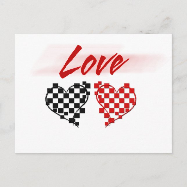 Love in the fast lane -for Nascar fans Postcard (Front)