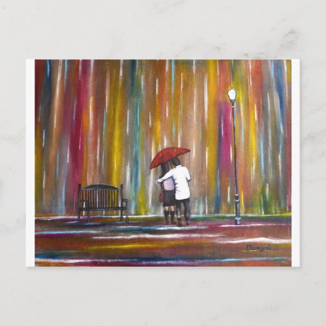 Love in the Rain Postcard (Front)