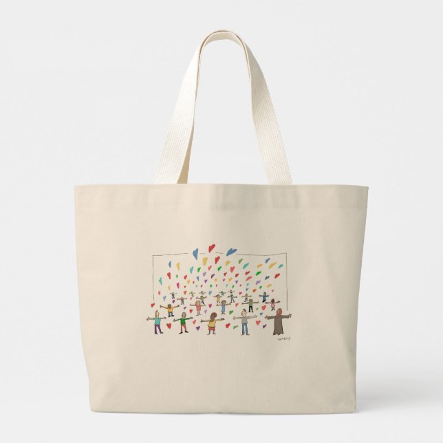 Love in the Time of Corona Large Tote Bag (Back)