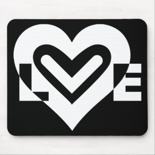Love in White Mouse Pad