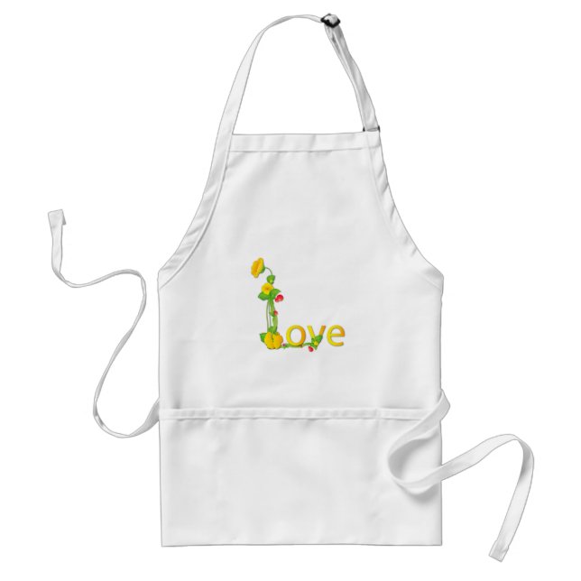 Love in Yellow Flowers Standard Apron (Front)