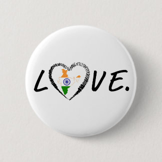 Love India 2 Inch Round Button