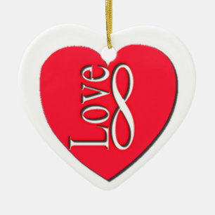 Love infinity, Personalized Ceramic Ornament