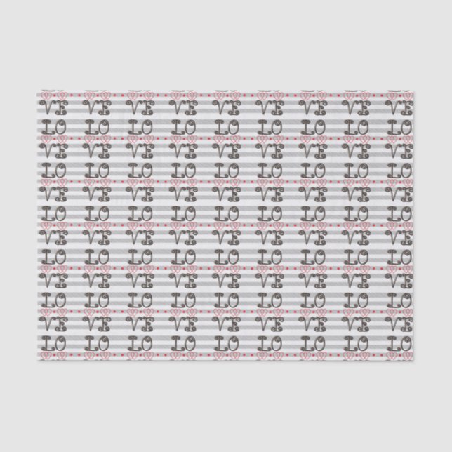 Love Infinity Times Infinity Pattern Tissue Paper (Front)