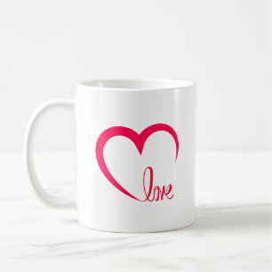 Love-Infused Heart Design Coffee Mug