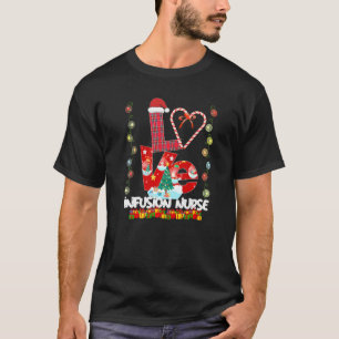 Love Infusion Nurse Santa Hat Candy Xmas Pajama T-Shirt