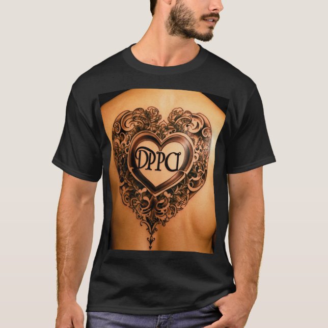 Love & Ink: Heart Tattoo Tees for Bold Souls (Front)