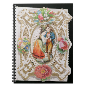 Love, Innocence, Valentine card, c.1870 (colour li Notebook