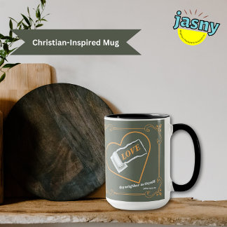 Love Inspirational Christian Scripture Two-Toned Mug