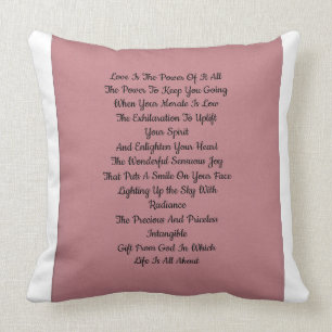 Love Inspirational Throw Pillow