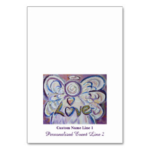 Love Inspirational Word Angel Table Tent Cards