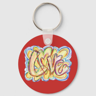 Love Inspirational Word Art Custom Key chains