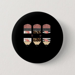 Love Inspire 1st Grade Teacher Crayon  2 Inch Round Button
