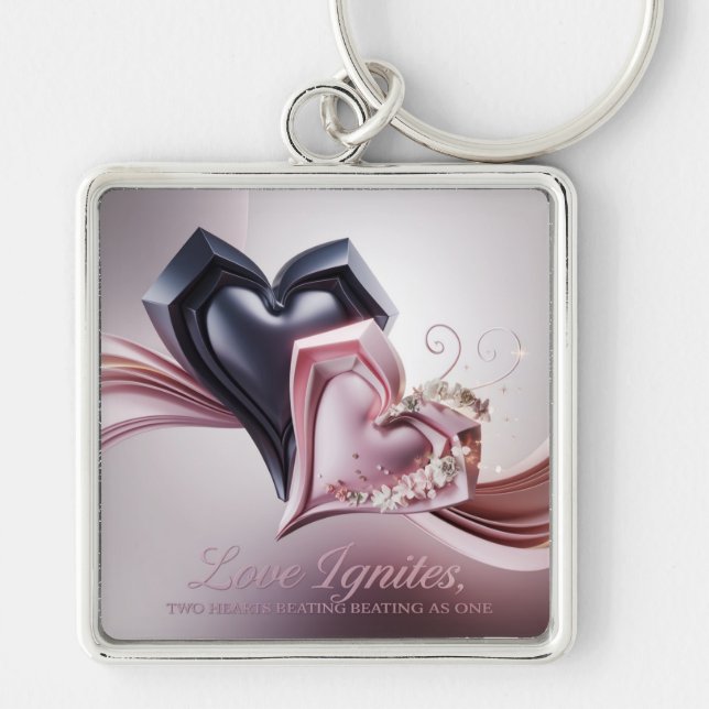 Love-Inspired Heart Keychain (Front)