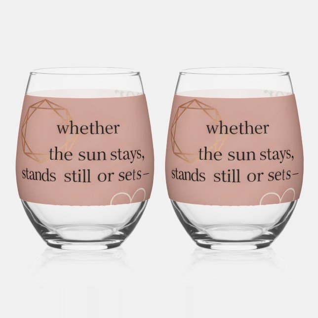 Love & Intention Collection | Gratitude Remains™ A Stemless Wine Glass (Front)