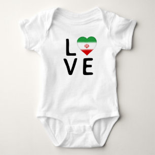 Love - Iran Flag Baby Bodysuit