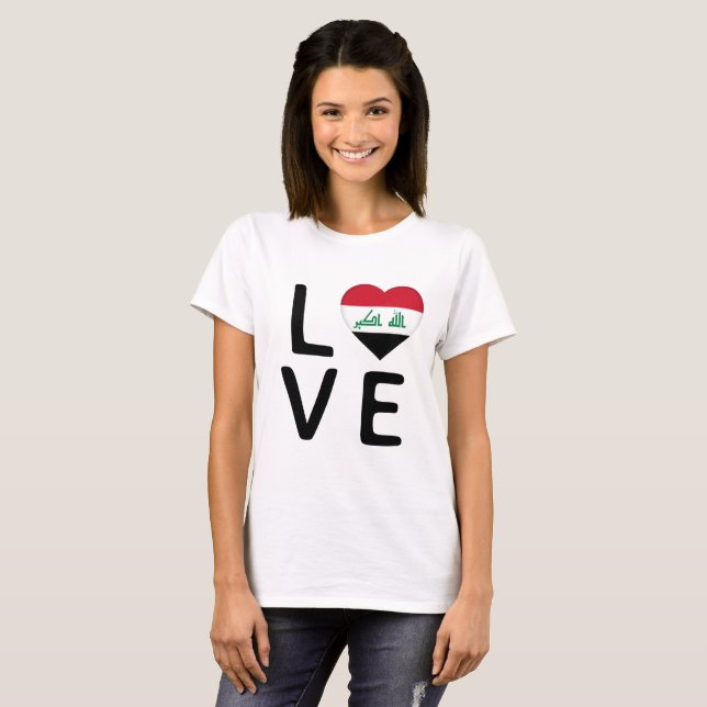 Love - Iraq Flag T-Shirt (Front Full)