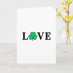 LOVE Ireland Clover Shamrock All Purpose Blank Card