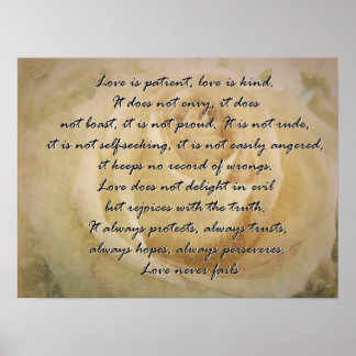 Love is 1 Corinthians 13 Poster